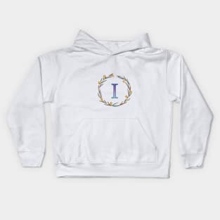 Monogram, letter I Kids Hoodie